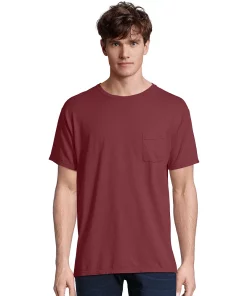 Men's Hanes® ComfortWash Garment-Dyed Pocket Pajama Tee 17 Men's Hanes® ComfortWash Garment-Dyed Pocket Pajama Tee -Mens Hanes Clothing Shop 4462324 Cayenne