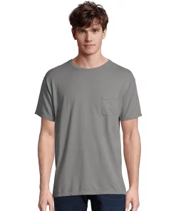 Men's Hanes® ComfortWash Garment-Dyed Pocket Pajama Tee 18 Men's Hanes® ComfortWash Garment-Dyed Pocket Pajama Tee -Mens Hanes Clothing Shop 4462324 Concrete Gray