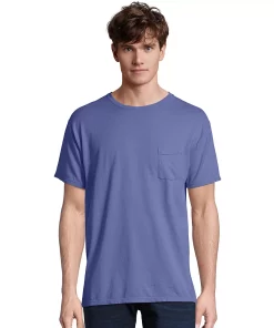 Men's Hanes® ComfortWash Garment-Dyed Pocket Pajama Tee 23 Men's Hanes® ComfortWash Garment-Dyed Pocket Pajama Tee -Mens Hanes Clothing Shop 4462324 Deep Forte Blue