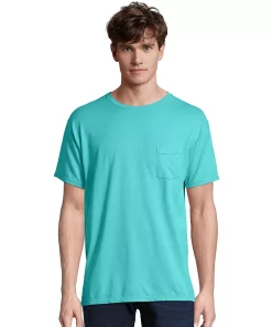 Men's Hanes® ComfortWash Garment-Dyed Pocket Pajama Tee 22 Men's Hanes® ComfortWash Garment-Dyed Pocket Pajama Tee -Mens Hanes Clothing Shop 4462324 Mint