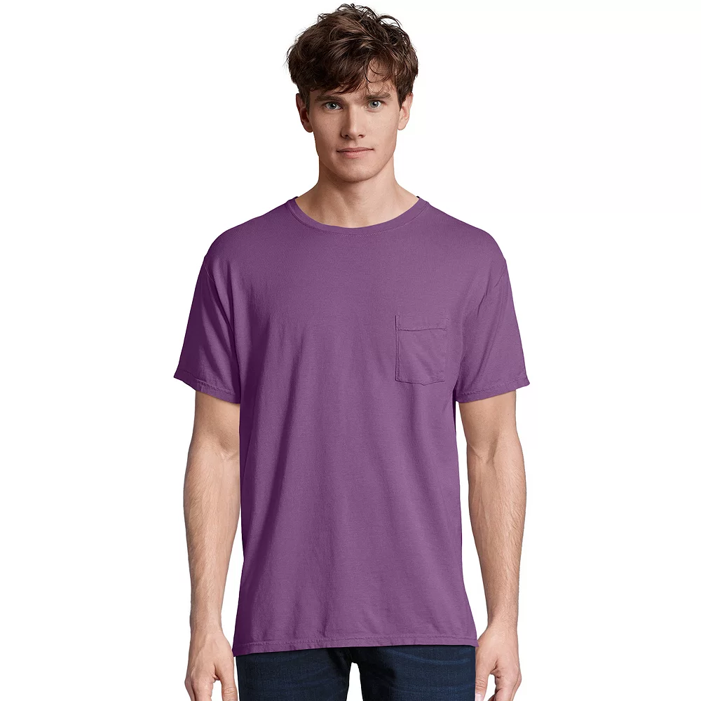 Men's Hanes® ComfortWash Garment-Dyed Pocket Pajama Tee 4 Men's Hanes® ComfortWash Garment-Dyed Pocket Pajama Tee - Image 2