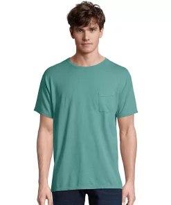 Men's Hanes® ComfortWash Garment-Dyed Pocket Pajama Tee 15 Men's Hanes® ComfortWash Garment-Dyed Pocket Pajama Tee -Mens Hanes Clothing Shop 4462324 Spanish Moss