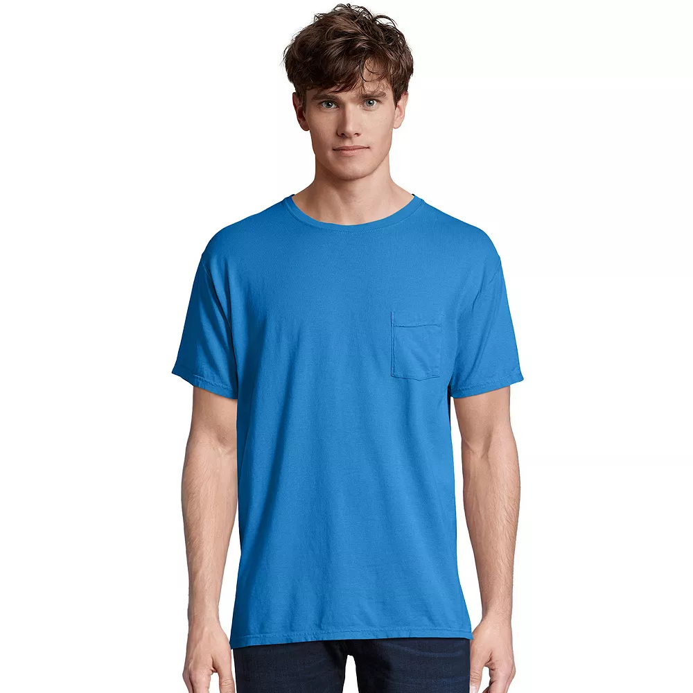 Men's Hanes® ComfortWash Garment-Dyed Pocket Pajama Tee 6 Men's Hanes® ComfortWash Garment-Dyed Pocket Pajama Tee - Image 4