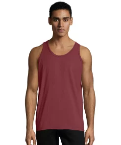 Men's Hanes® ComfortWash Garment-Dyed Tank -Mens Hanes Clothing Shop 4462636 Cayenne