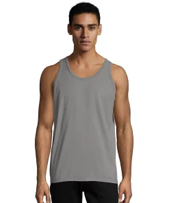 Men's Hanes® ComfortWash Garment-Dyed Tank -Mens Hanes Clothing Shop 4462636 Concrete Gray