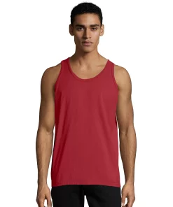 Men's Hanes® ComfortWash Garment-Dyed Tank -Mens Hanes Clothing Shop 4462636 Crimson Fall