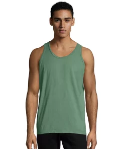 Men's Hanes® ComfortWash Garment-Dyed Tank -Mens Hanes Clothing Shop 4462636 Cypress Green