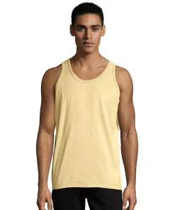 Men's Hanes® ComfortWash Garment-Dyed Tank -Mens Hanes Clothing Shop 4462636 Summer Squash Yellow