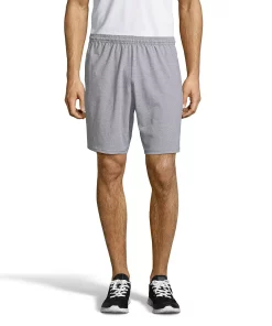 Men's Hanes® ComfortSoft Jersey Pocket Shorts 14 Men's Hanes® ComfortSoft Jersey Pocket Shorts -Mens Hanes Clothing Shop 4462814 Light Steel