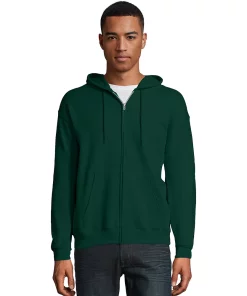 Men's Hanes® EcoSmart Fleece Full-Zip Hooded Jacket 15 Men's Hanes® EcoSmart Fleece Full-Zip Hooded Jacket -Mens Hanes Clothing Shop 4489033 Deep Forest1