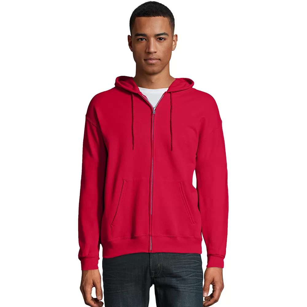 Men's Hanes® EcoSmart Fleece Full-Zip Hooded Jacket 10 Men's Hanes® EcoSmart Fleece Full-Zip Hooded Jacket - Image 8