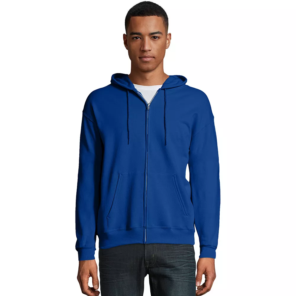 Men's Hanes® EcoSmart Fleece Full-Zip Hooded Jacket 4 Men's Hanes® EcoSmart Fleece Full-Zip Hooded Jacket - Image 2