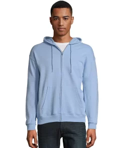Men's Hanes® EcoSmart Fleece Full-Zip Hooded Jacket 17 Men's Hanes® EcoSmart Fleece Full-Zip Hooded Jacket -Mens Hanes Clothing Shop 4489033 Light Blue1