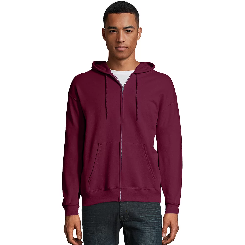 Men's Hanes® EcoSmart Fleece Full-Zip Hooded Jacket 3 Men's Hanes® EcoSmart Fleece Full-Zip Hooded Jacket