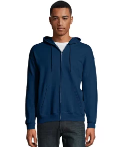 Men's Hanes® EcoSmart Fleece Full-Zip Hooded Jacket 21 Men's Hanes® EcoSmart Fleece Full-Zip Hooded Jacket -Mens Hanes Clothing Shop 4489033 Navy1