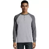 Men's Hanes® Beefy Heavyweight Colorblock Raglan Henley