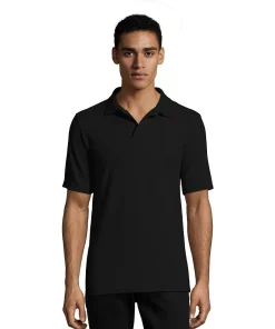 Men's Hanes® X-Temp Fresh IQ Classic-Fit Pique Polo 13 Men's Hanes® X-Temp Fresh IQ Classic-Fit Pique Polo -Mens Hanes Clothing Shop 4489035 Black1