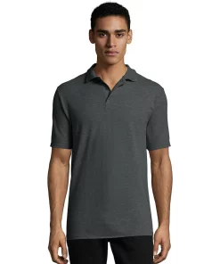Men's Hanes® X-Temp Fresh IQ Classic-Fit Pique Polo 12 Men's Hanes® X-Temp Fresh IQ Classic-Fit Pique Polo -Mens Hanes Clothing Shop 4489035 Charcoal Heather1