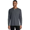 Men's Hanes® Beefy Heavyweight Henley 1 Men's Hanes® Beefy Heavyweight Henley -Mens Hanes Clothing Shop 4489040 Slate Heather