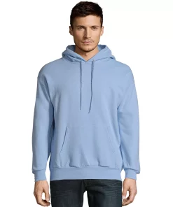 Men's Hanes® EcoSmart Fleece Pullover Hoodie -Mens Hanes Clothing Shop 4489043 Light Blue