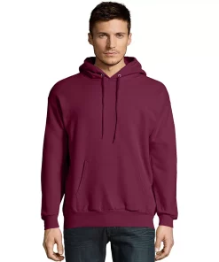 Men's Hanes® EcoSmart Fleece Pullover Hoodie -Mens Hanes Clothing Shop 4489043 Maroon