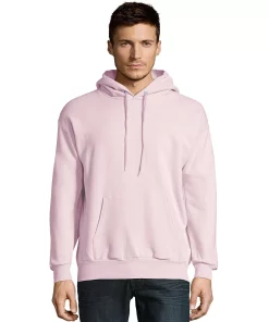 Men's Hanes® EcoSmart Fleece Pullover Hoodie -Mens Hanes Clothing Shop 4489043 Pale Pink