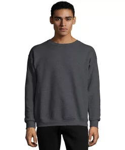 Men's Hanes® EcoSmart Fleece Sweatshirt -Mens Hanes Clothing Shop 4489044 Charcoal Heather