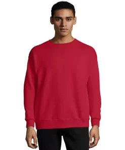 Men's Hanes® EcoSmart Fleece Sweatshirt -Mens Hanes Clothing Shop 4489044 Deep Red