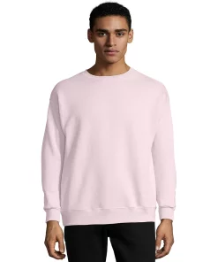 Men's Hanes® EcoSmart Fleece Sweatshirt -Mens Hanes Clothing Shop 4489044 Pale Pink