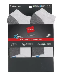 Men's Hanes Ultimate® 8-pack X-Temp Ultra Cushion Low-Cut Socks -Mens Hanes Clothing Shop 4638491 ALT2