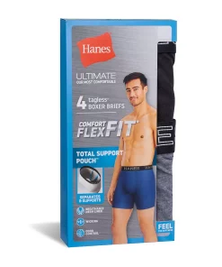 Men's Hanes® 4-pack Ultimate Comfort Flex Fit Total Support Pouch™ Boxer Briefs 13 Men's Hanes® 4-pack Ultimate Comfort Flex Fit Total Support Pouch™ Boxer Briefs -Mens Hanes Clothing Shop 4888581 ALT2