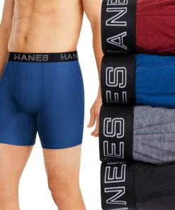 Men's Hanes® 4-pack Ultimate Comfort Flex Fit Total Support Pouch™ Boxer Briefs