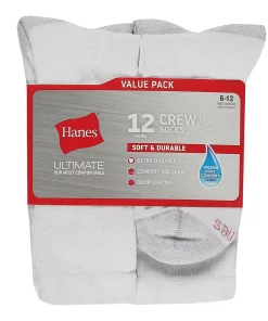 Men's Hanes Ultimate® 12-pack Soft & Durable Crew Socks 9 Men's Hanes Ultimate® 12-pack Soft & Durable Crew Socks -Mens Hanes Clothing Shop 4988953 ALT