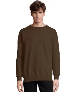 Men's Hanes Ultimate® Cotton Sweatshirt -Mens Hanes Clothing Shop 5086668 Dark Chocolate