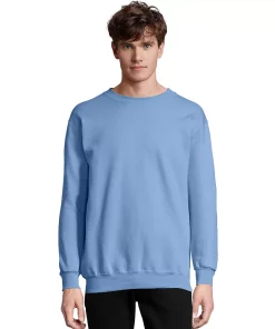 Men's Hanes Ultimate® Cotton Sweatshirt -Mens Hanes Clothing Shop 5086668 Light Blue