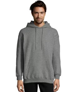 Men's Hanes Ultimate® Fleece Pullover Hoodie -Mens Hanes Clothing Shop 5086670 Charcoal Heather