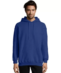 Men's Hanes Ultimate® Fleece Pullover Hoodie -Mens Hanes Clothing Shop 5086670 Deep Royal