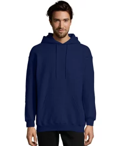 Men's Hanes Ultimate® Fleece Pullover Hoodie -Mens Hanes Clothing Shop 5086670 Navy