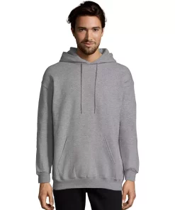 Men's Hanes Ultimate® Fleece Pullover Hoodie -Mens Hanes Clothing Shop 5086670 Oxford Gray