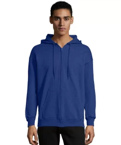 Men's Hanes Ultimate® Fleece Full-Zip Hoodie -Mens Hanes Clothing Shop 5086671 Deep Royal