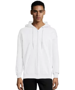 Men's Hanes Ultimate® Fleece Full-Zip Hoodie -Mens Hanes Clothing Shop 5086671 White