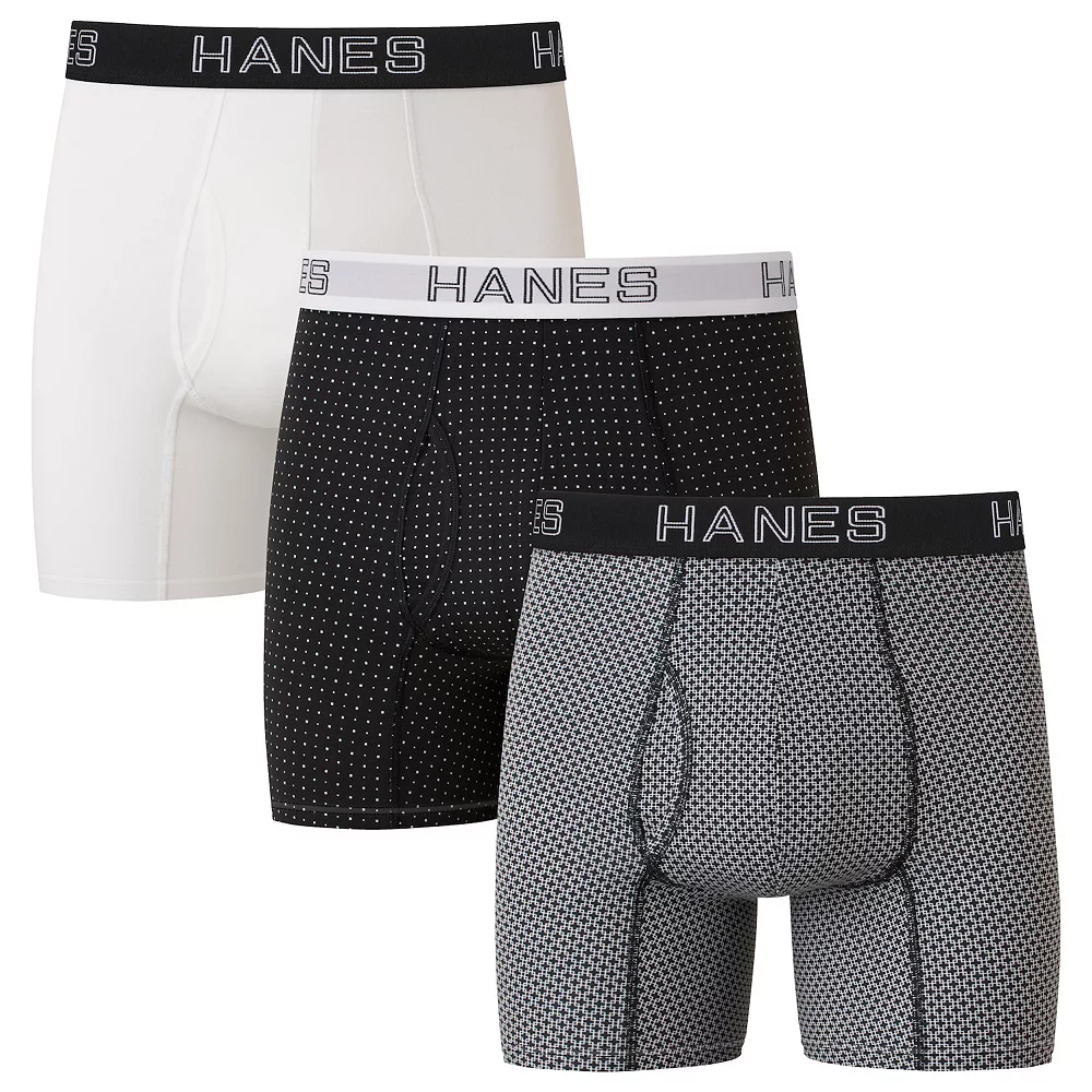 Men's Hanes Ultimate® ComfortFlex Fit 3-pack Boxer Briefs 8 Men's Hanes Ultimate® ComfortFlex Fit 3-pack Boxer Briefs - Image 6
