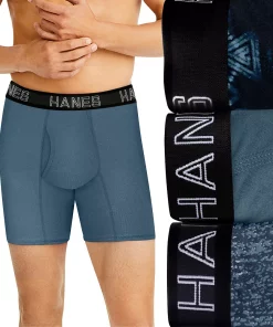 Men's Hanes Ultimate® ComfortFlex Fit 3-pack Boxer Briefs 11 Men's Hanes Ultimate® ComfortFlex Fit 3-pack Boxer Briefs -Mens Hanes Clothing Shop 5126458 Blue
