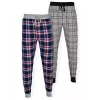 Big & Tall Hanes 2-pack Flannel Jogger Sleep Pants -Mens Hanes Clothing Shop 5272740 Grey