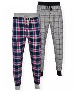 Big & Tall Hanes 2-pack Flannel Jogger Sleep Pants