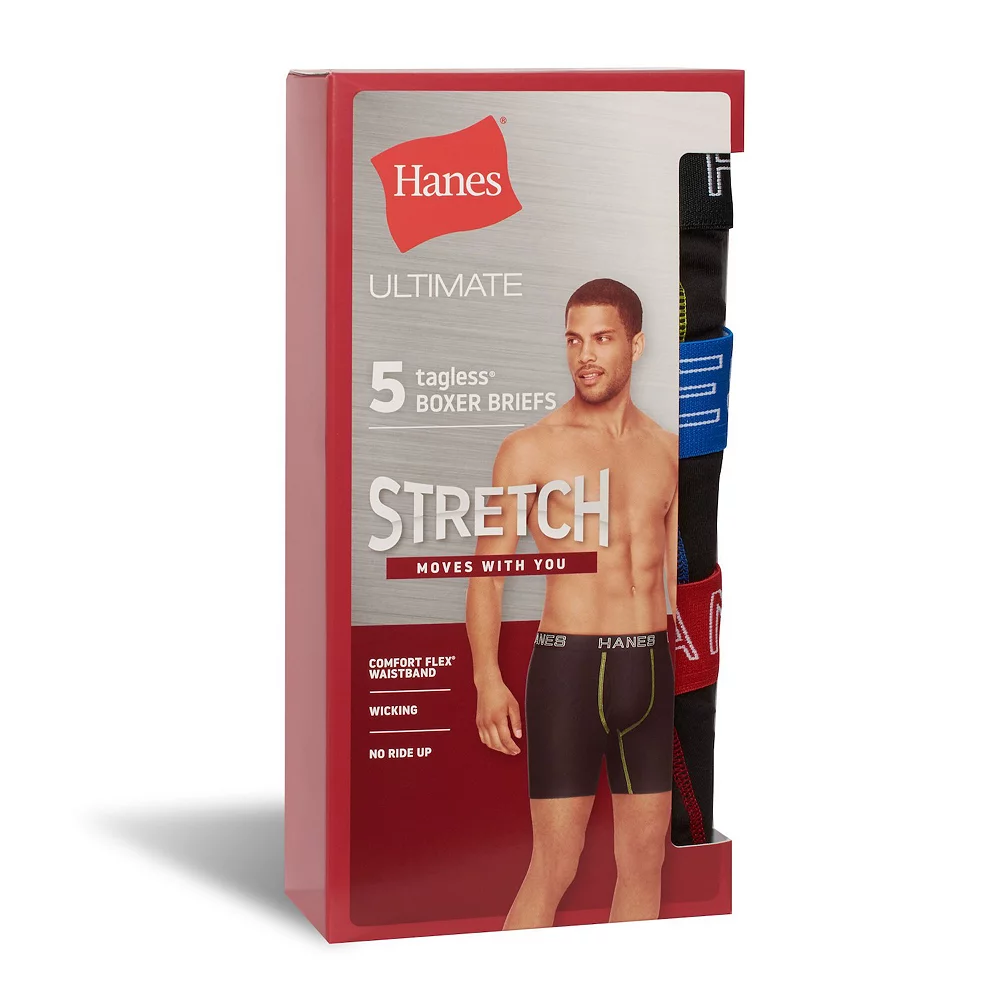 Men's Hanes Ultimate® 5-Pack Stretch Boxer Brief 6 Men's Hanes Ultimate® 5-Pack Stretch Boxer Brief - Image 4