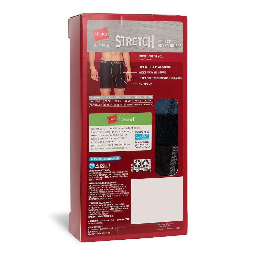 Men's Hanes Ultimate® 5-Pack Stretch Boxer Brief 7 Men's Hanes Ultimate® 5-Pack Stretch Boxer Brief - Image 5