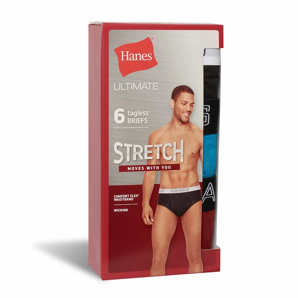 Men's Hanes Ultimate® 6-Pack Stretch Briefs 5 Men's Hanes Ultimate® 6-Pack Stretch Briefs - Image 3