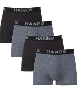 Men's Hanes Ultimate® 4-Pack Comfort Flex Fit® Total Support Pouch™ Trunks 9 Men's Hanes Ultimate® 4-Pack Comfort Flex Fit® Total Support Pouch™ Trunks -Mens Hanes Clothing Shop 5616378 ALT2