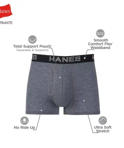 Men's Hanes Ultimate® 4-Pack Comfort Flex Fit® Total Support Pouch™ Trunks 11 Men's Hanes Ultimate® 4-Pack Comfort Flex Fit® Total Support Pouch™ Trunks -Mens Hanes Clothing Shop 5616378 ALT5